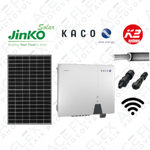 20 kWp Photovoltaikanlage Komplettset mit Jinko Modulen + KACO blueplanet 20kW Wechselrichter 3-Phasig + Montagematerial