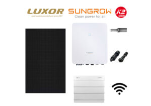 Komplettanlage mit Sungrow Wechselrichter Speicher Luxor Moulde K2 Montagematerial
