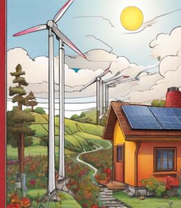 PV und Wind, Zeichnung, Gleichstrom