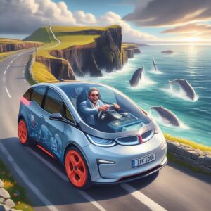 Elektroauto ,Delfine, Klippe