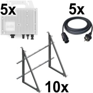 10x ENSTALL Plugin-PV Montagesystem 66H1-A, Alu eloxiert (Balkongeländer) – AceFlex Schweiz